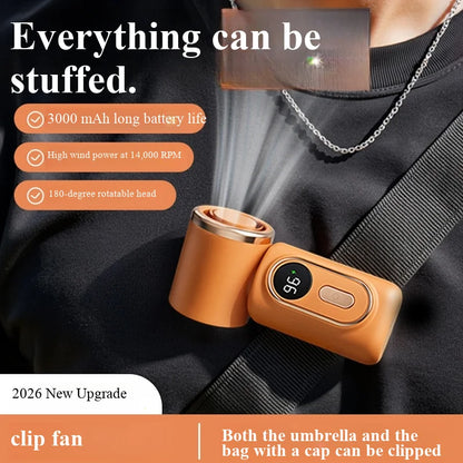 2026 New Style Mini Portable High-Speed Handheld Fan with Stepless Speed Regulation, 100 Levels, Powerful Outdoor Small Fan